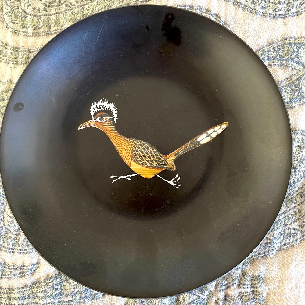 Vintage Couroc Black resin inlaid bowl